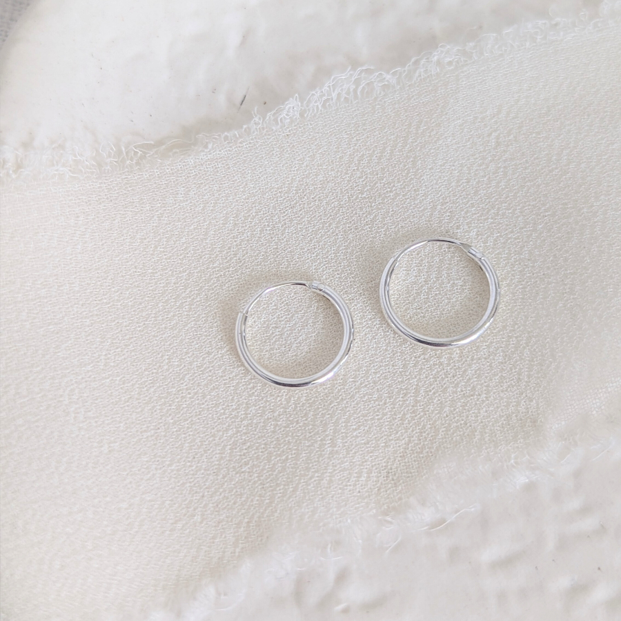 Sterling Silver Endless Hoop Earrings