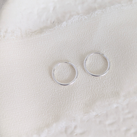 Sterling Silver Endless Hoop Earrings