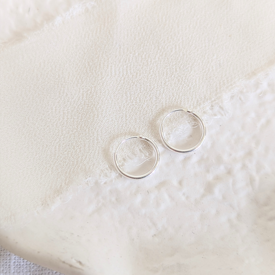 Sterling Silver Endless Hoop Earrings