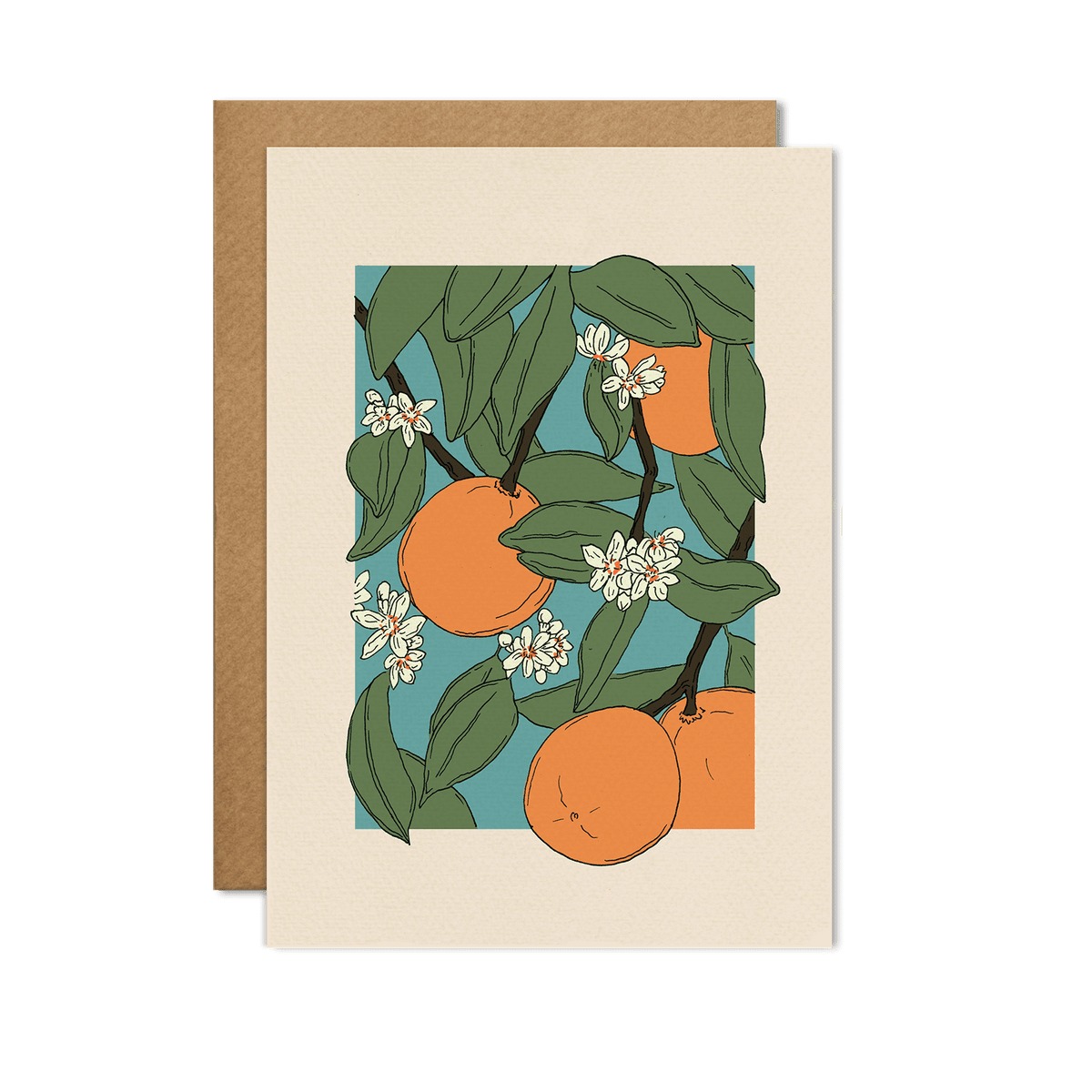 Oranges Card: With cello wrap