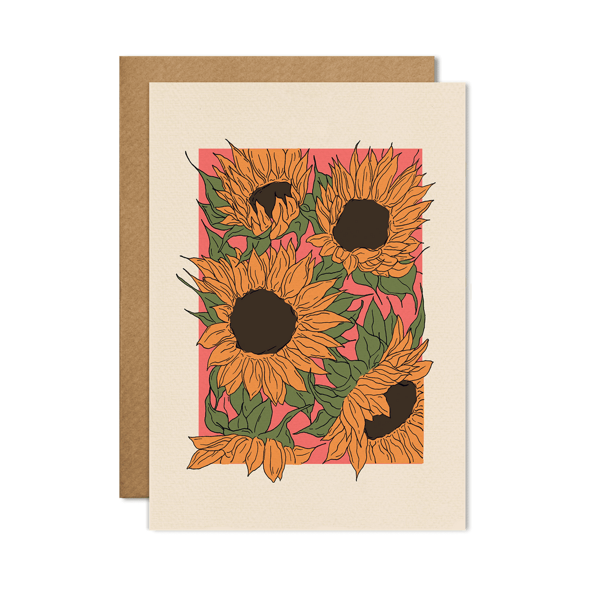 Sunflower Card: With cello wrap