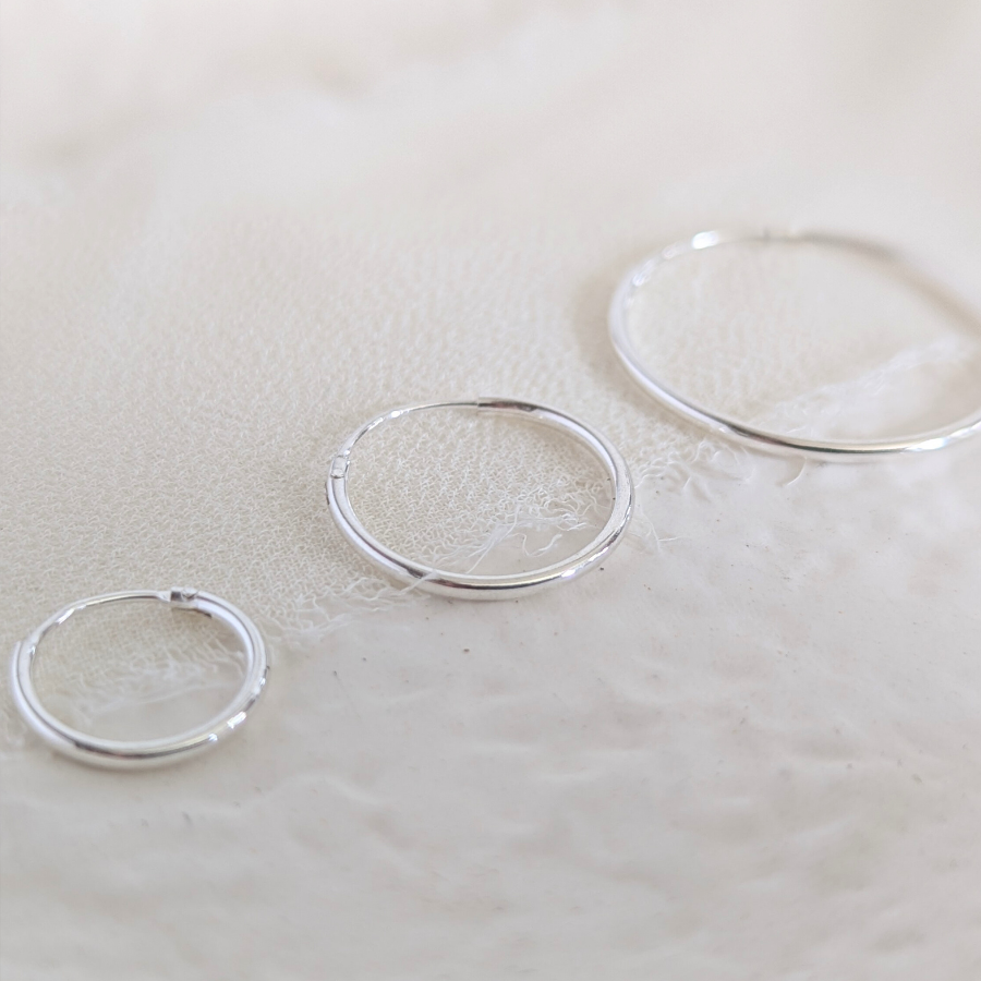 Sterling Silver Endless Hoop Earrings