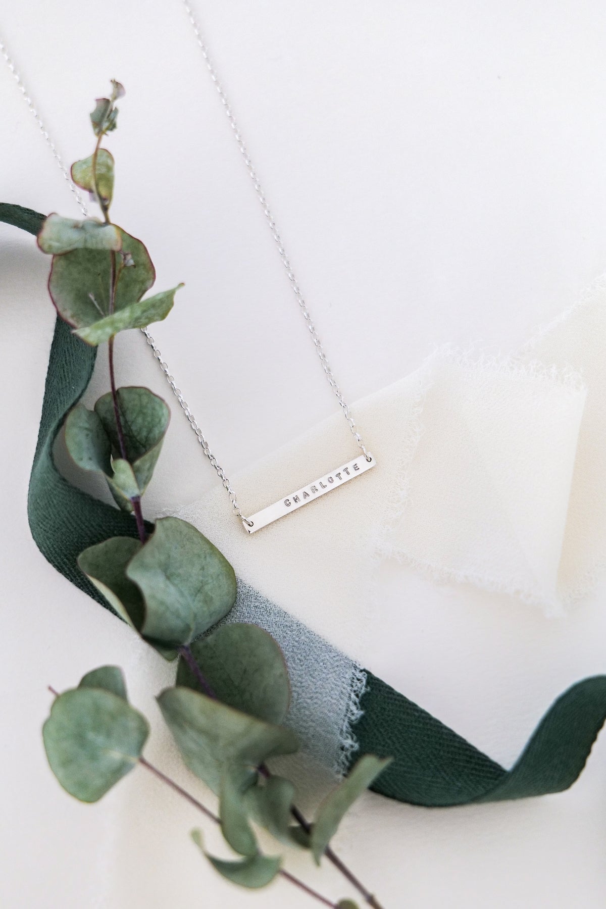 Personalised Silver Bar Necklace