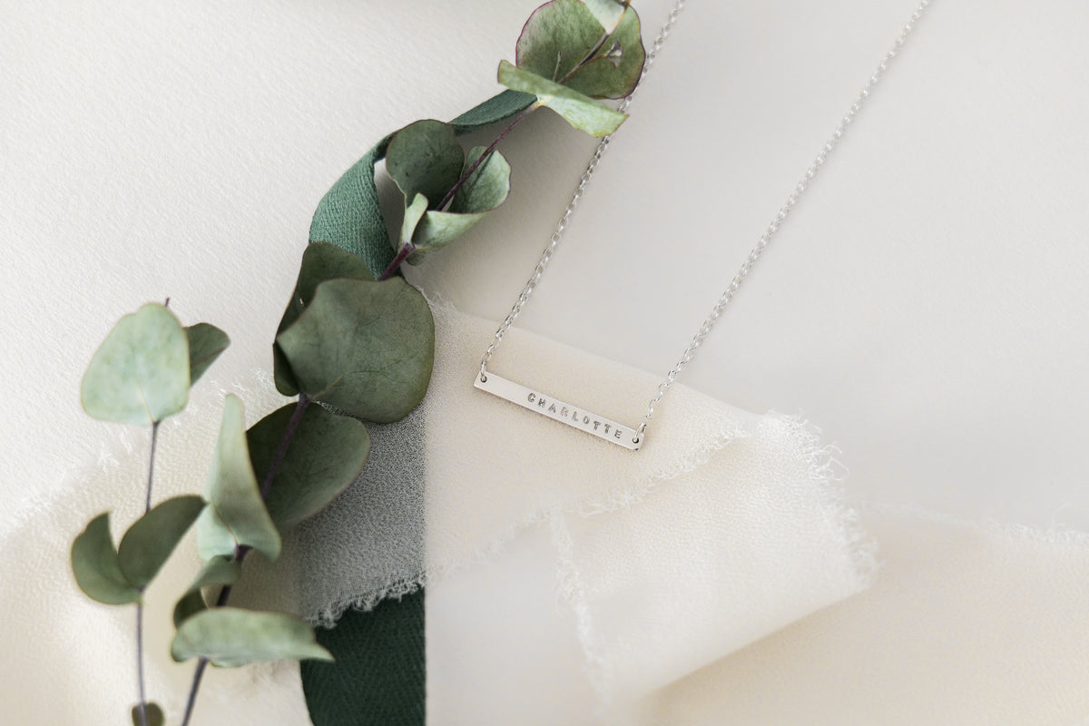 Personalised Silver Bar Necklace