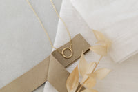 9ct Gold Halo Necklace