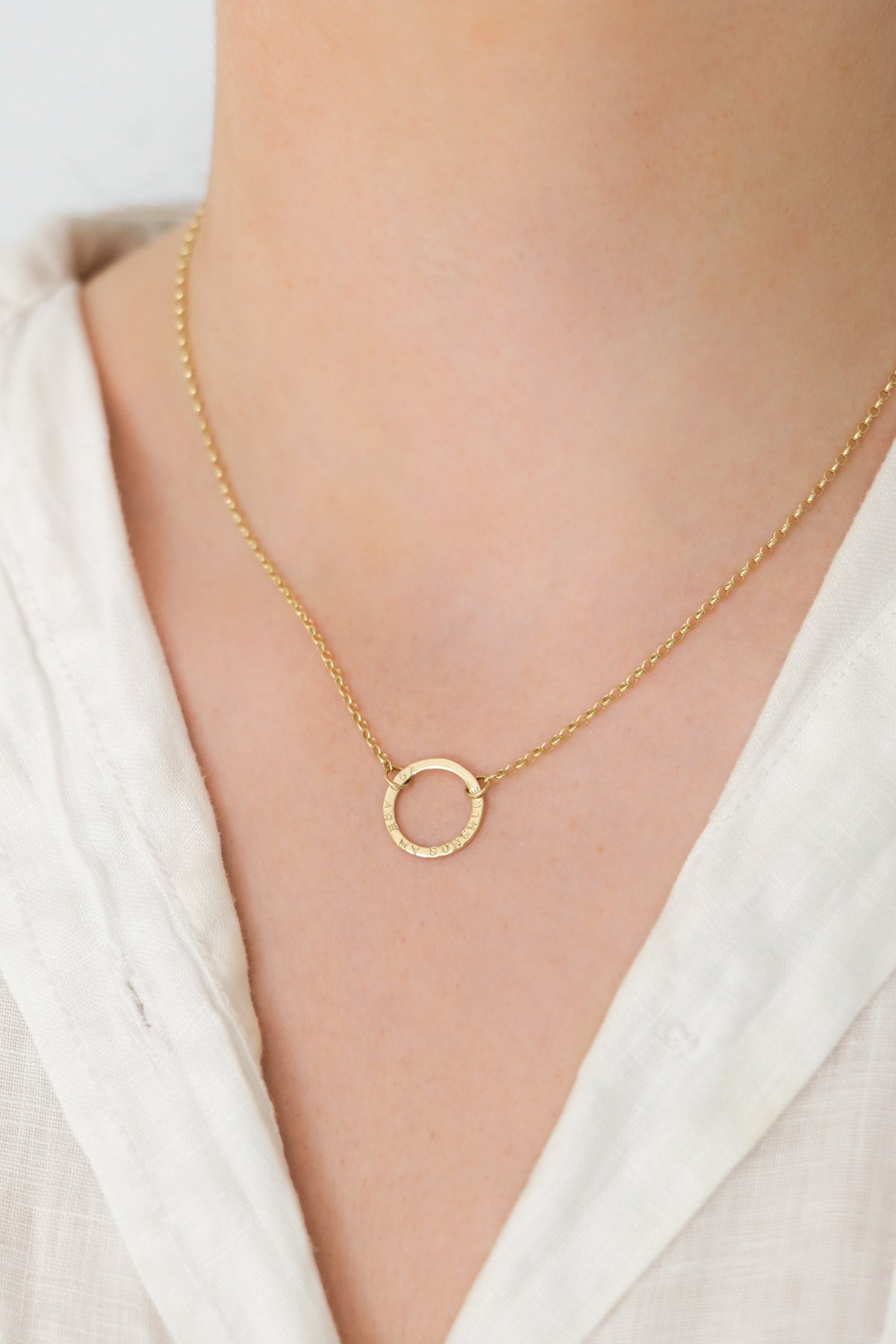 9ct Gold Halo Necklace