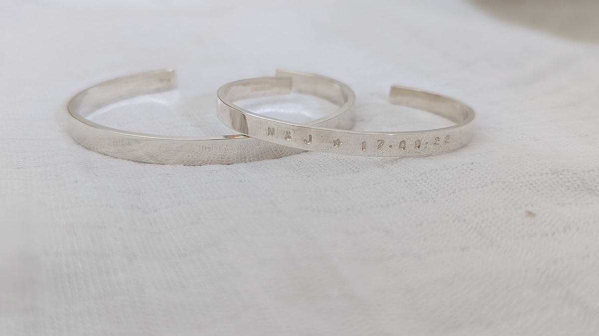 Silver Secret Message Cuff Bracelet