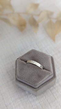 9ct Solid White Gold Personalised Botanical Ring