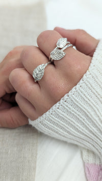 Sterling Silver Leaf Ring