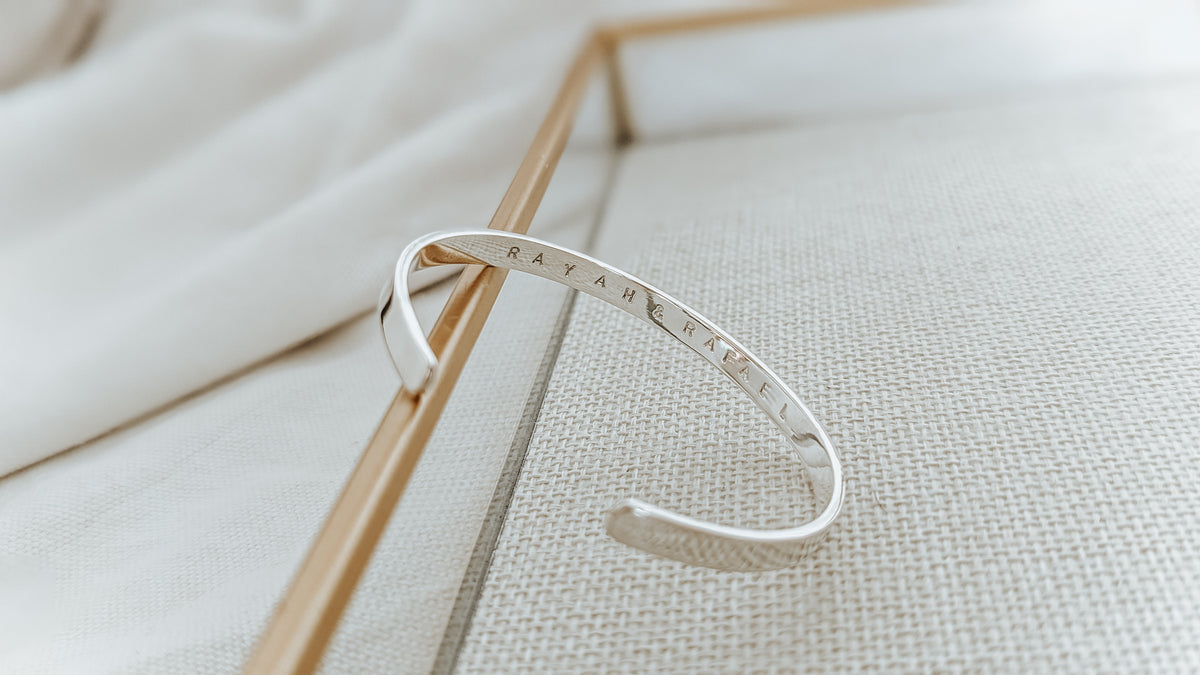 Personalised Sterling Silver Cuff Bracelet