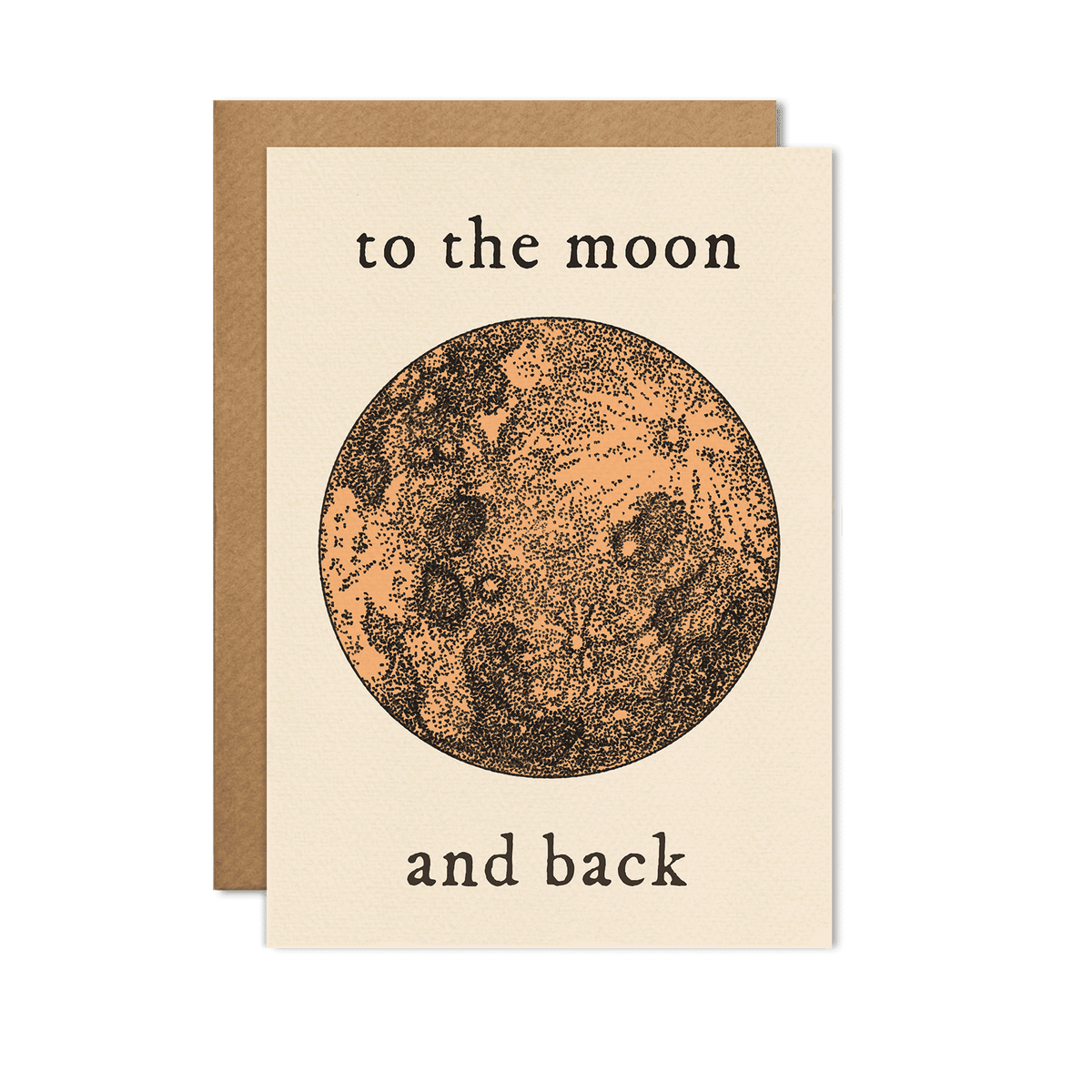 To The Moon And Back Card: With cello wrap