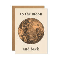 To The Moon And Back Card: With cello wrap