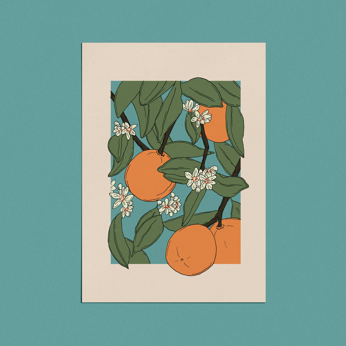 Oranges Card: With cello wrap