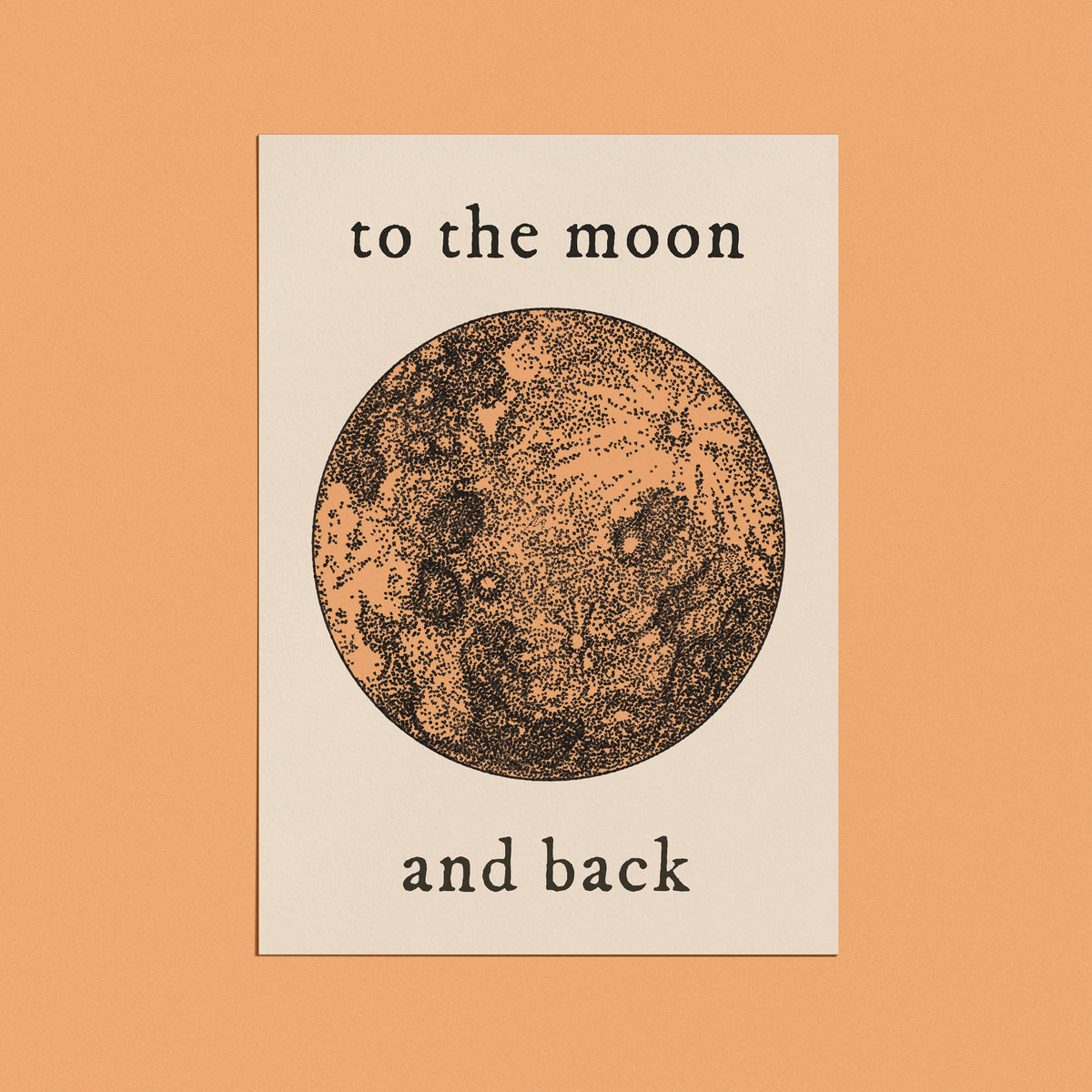 To The Moon And Back Card: With cello wrap