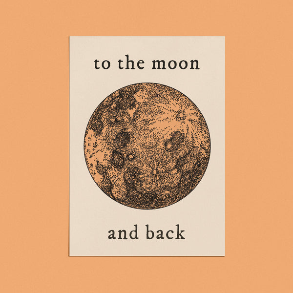 To The Moon And Back Card: With cello wrap