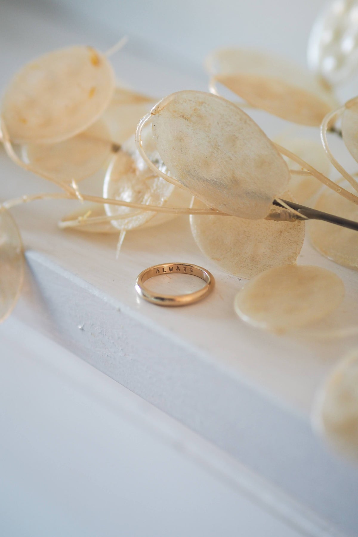 Personalised 9ct Gold D Shape Ring