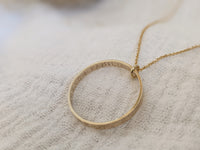 9ct Gold Organic Circle Necklace