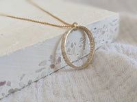 9ct Gold Organic Circle Necklace