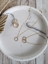 9ct Gold Satellite Halo Necklace