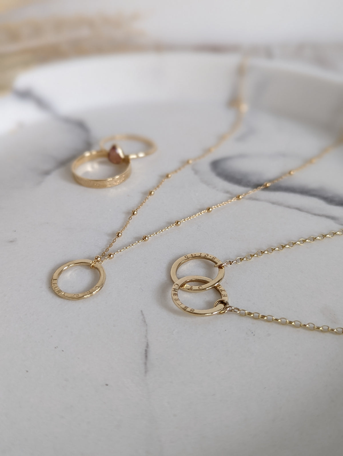 9ct Gold Satellite Halo Necklace