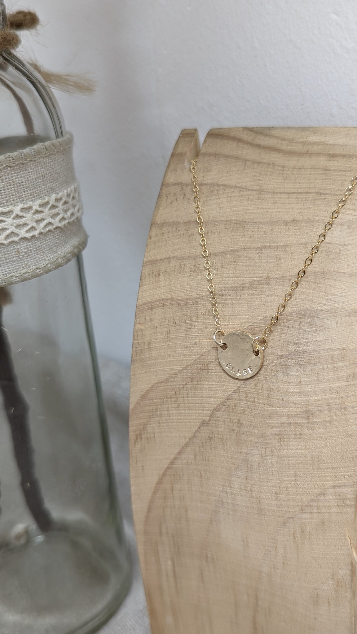 Hammered Gold Asher Necklace – Charlotte Mari