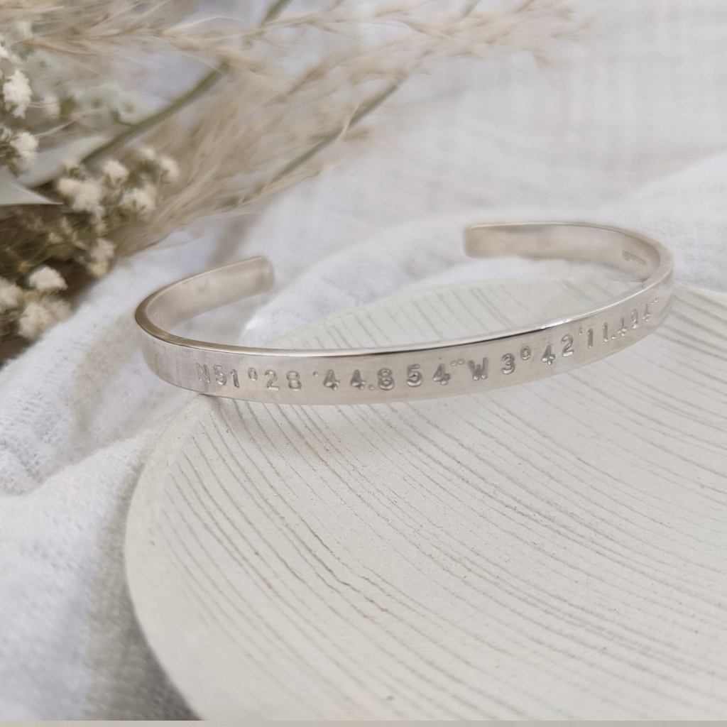 Sterling Silver Coordinate Cuff Bracelet