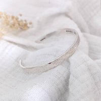 Hammered Secret Message Cuff Bracelet