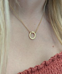 Personalised 14ct Gold Circle Necklace