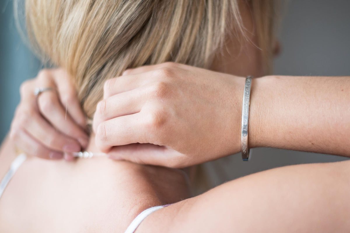 Personalised Sterling Silver Cuff Bracelet