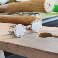 Personalised Sterling Silver Cufflinks