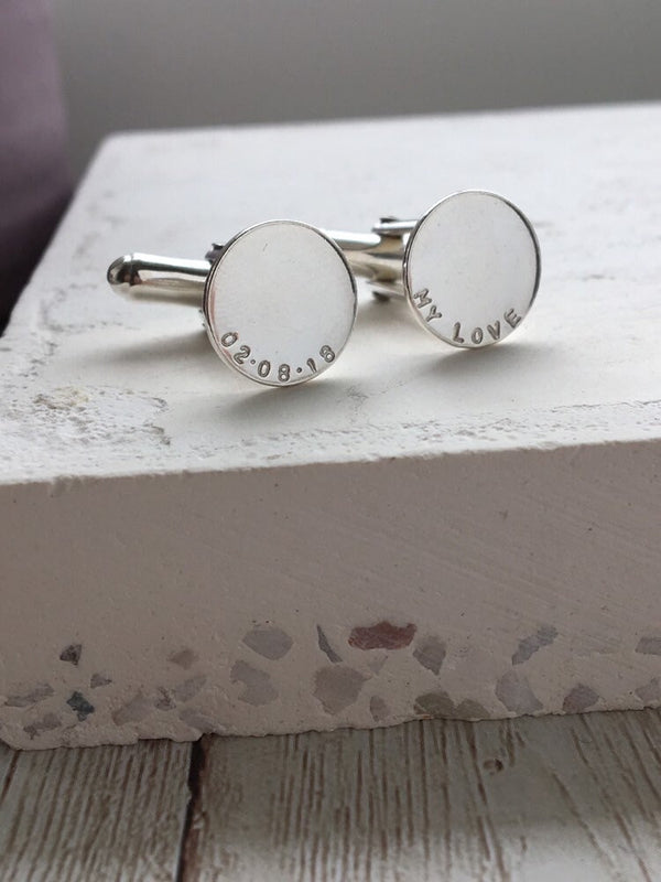 Personalised Sterling Silver Cufflinks