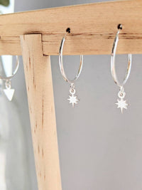 Celestial Star Hoop Earrings