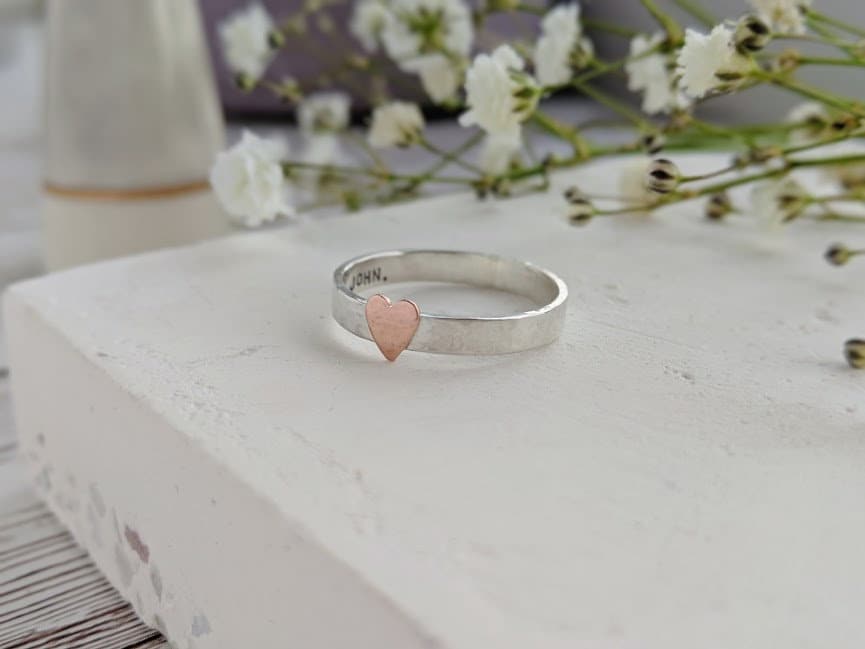 Secret Message Heart Ring