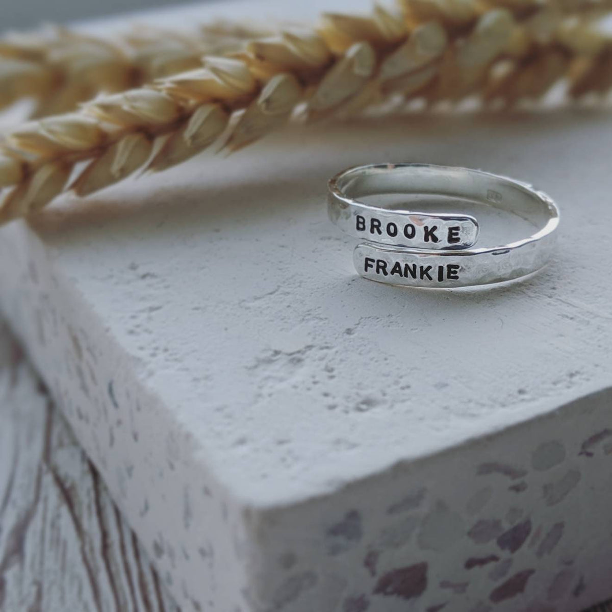 Silver Personalised Wrap Ring