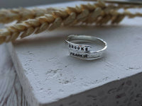 Silver Personalised Wrap Ring