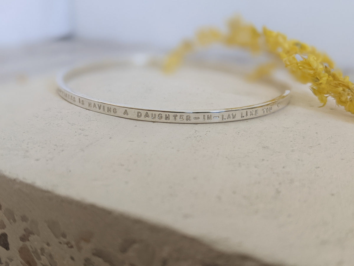 Personalised Silver Bangle