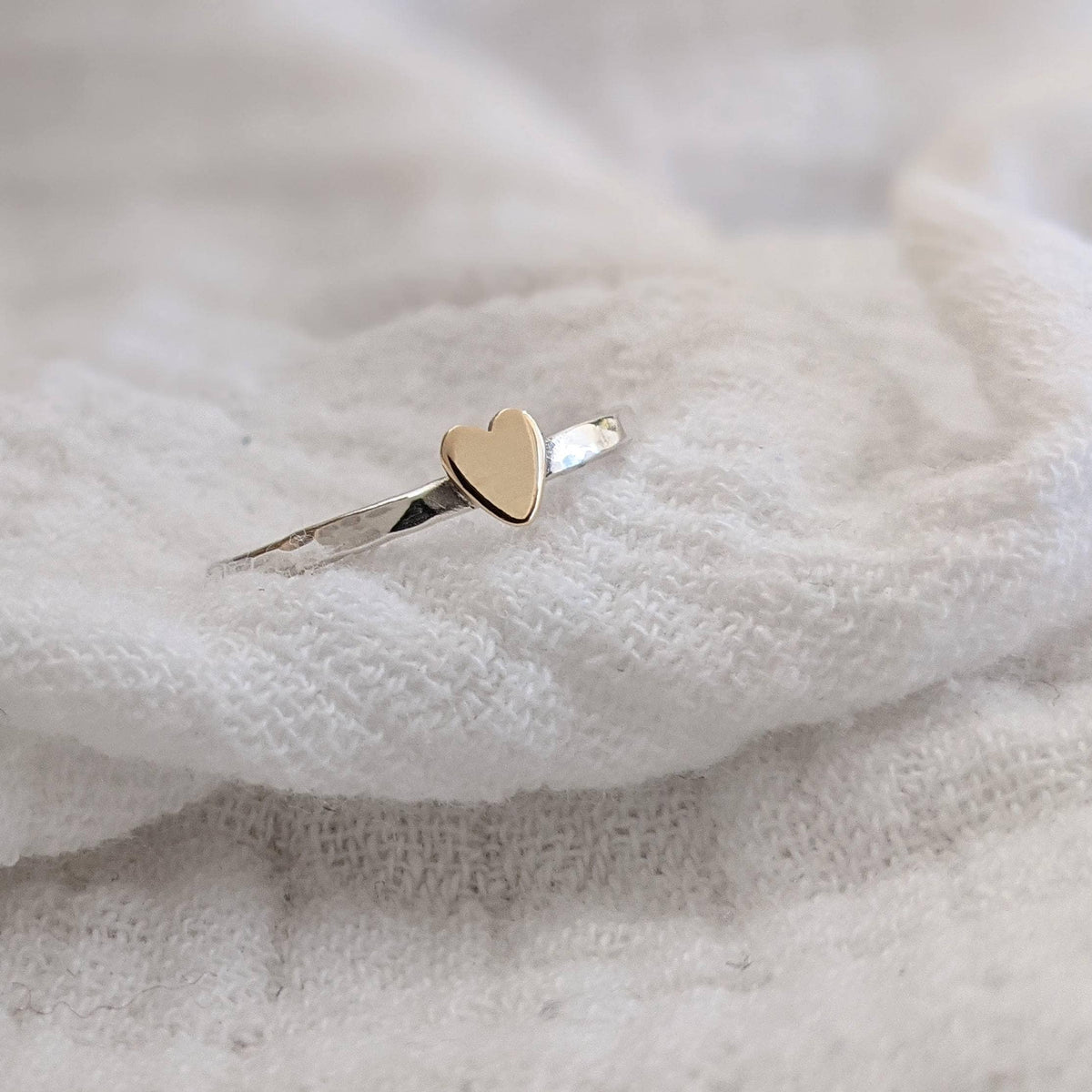 Gold Heart Stacker Ring